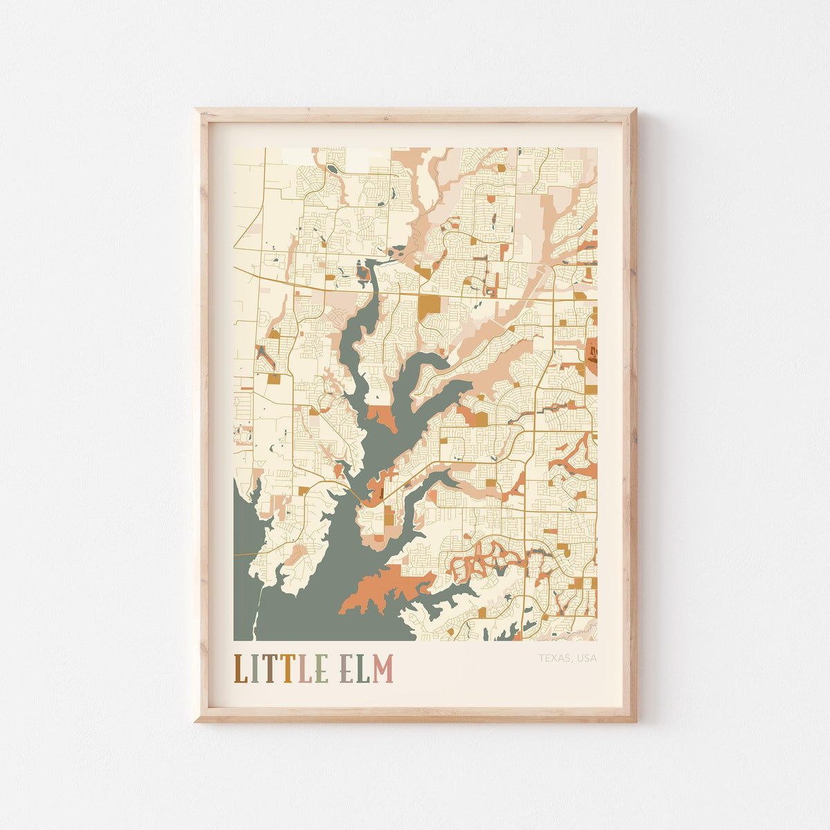 little elm, texas map poster - image 1