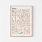 irving, texas map poster - image 1
