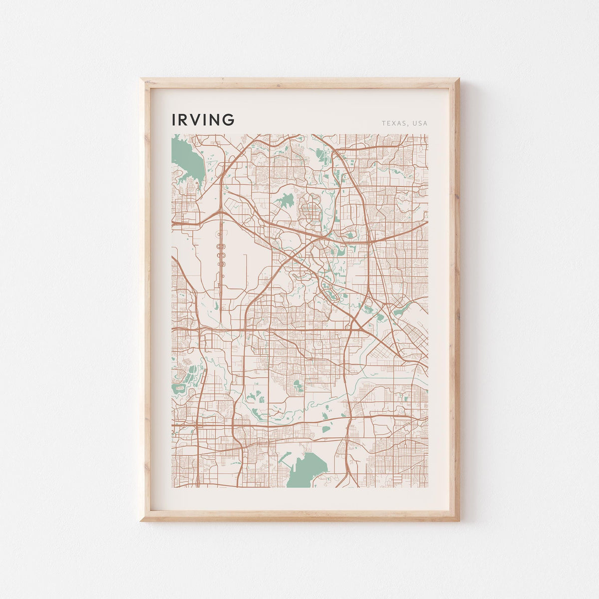 irving, texas map poster - image 1