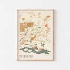 fairbanks, alaska map poster - image 1