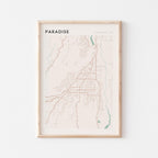 paradise, california map poster - image 1