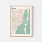 miami, florida map poster - image 1