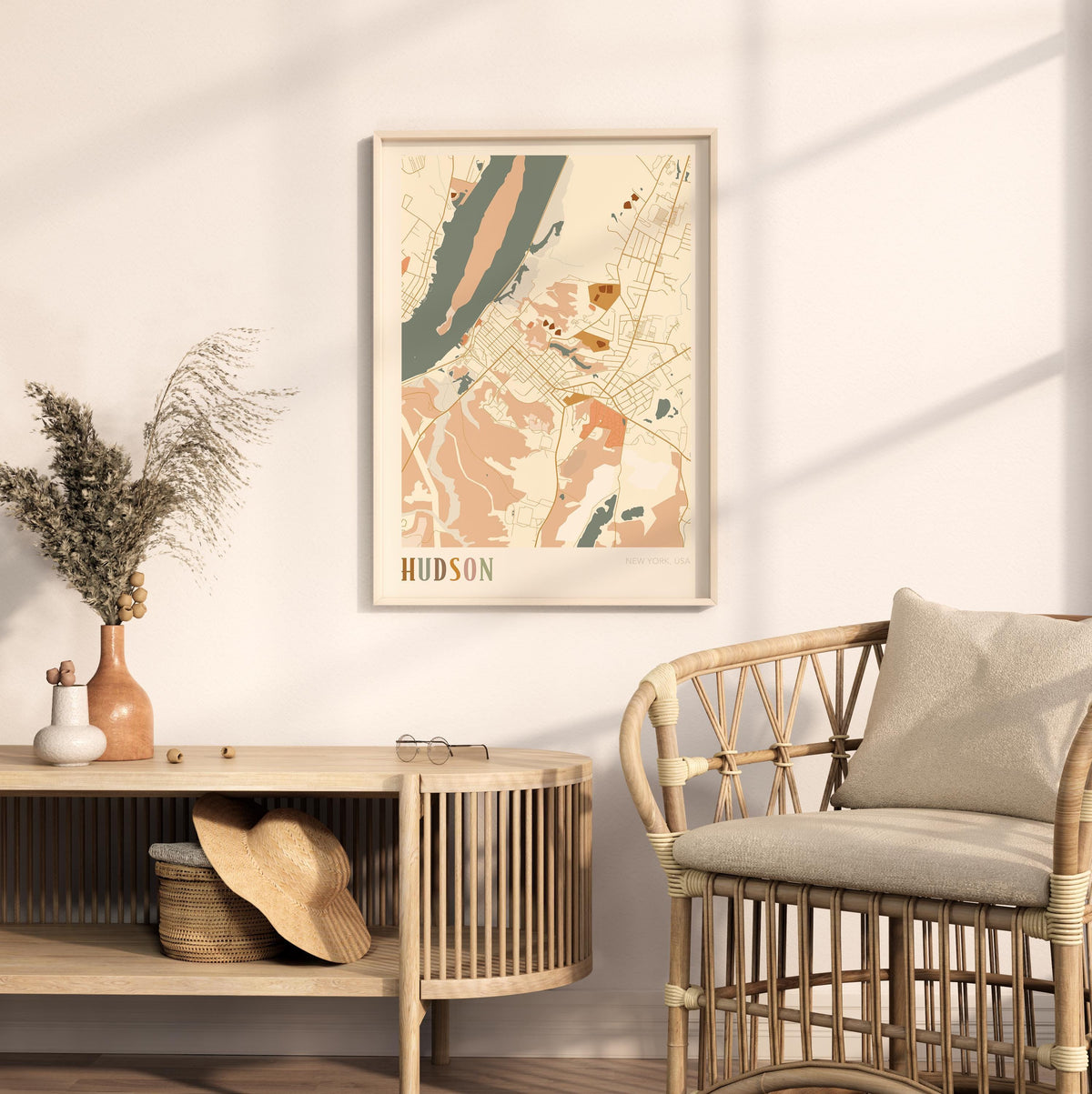 hudson, new york map poster - image 3