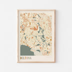 deltona, florida map poster - image 1