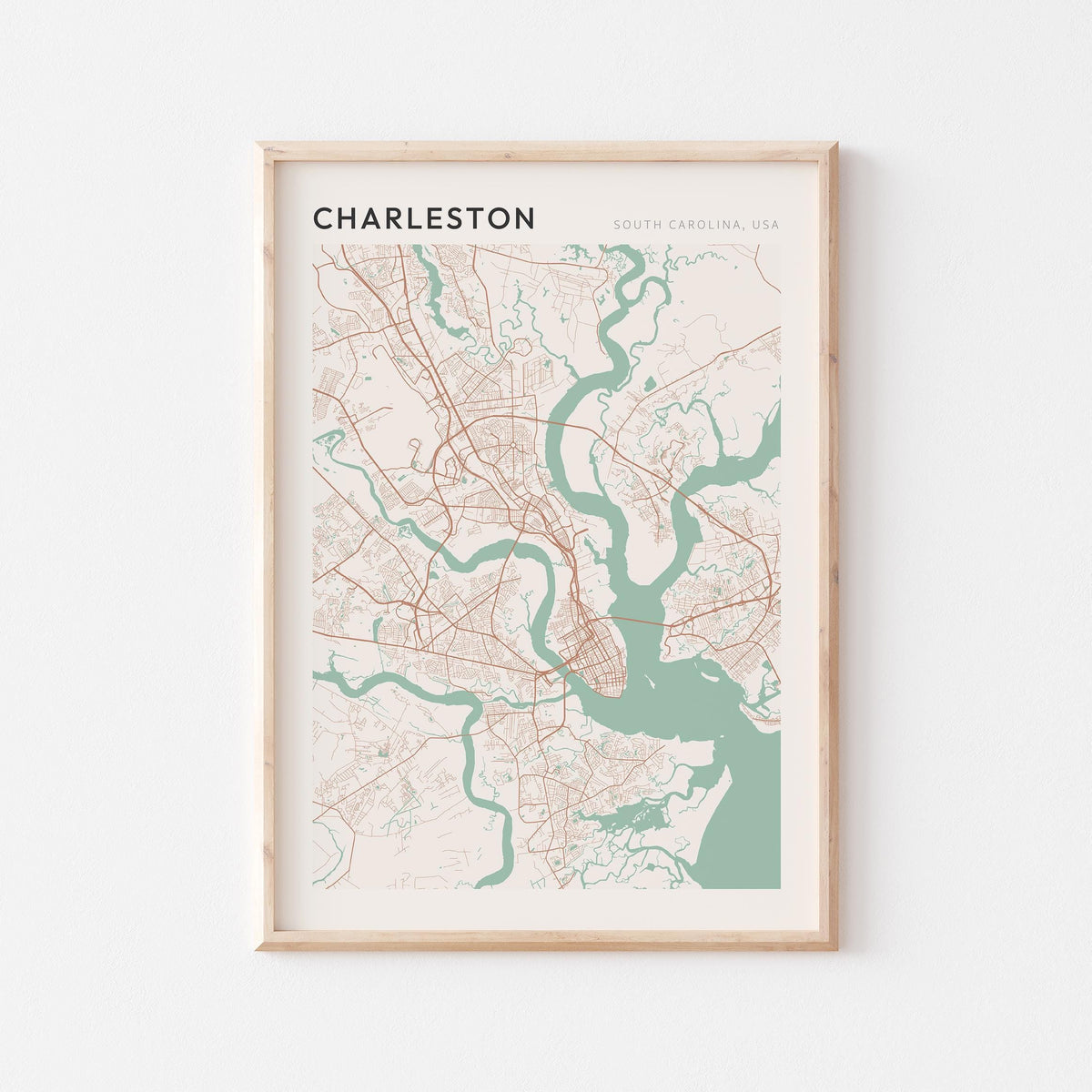 charleston, south carolina map poster - image 1