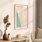 manhattan beach, california map poster - image 2