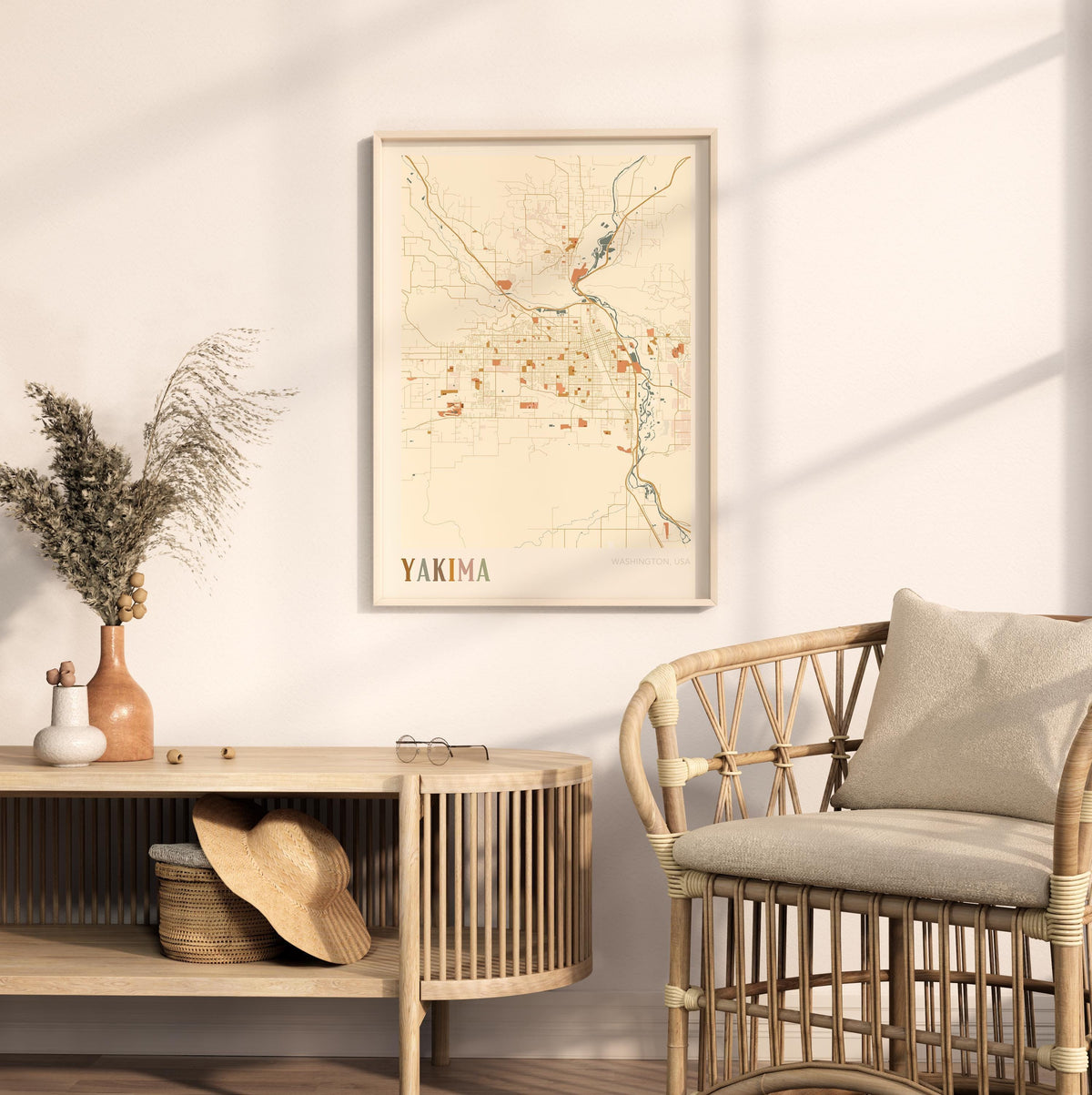 yakima, washington map poster - image 3