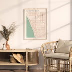 manhattan beach, california map poster - image 3