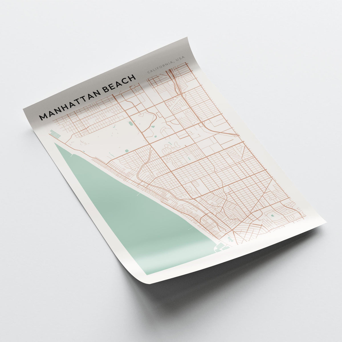 manhattan beach, california map poster - image 4