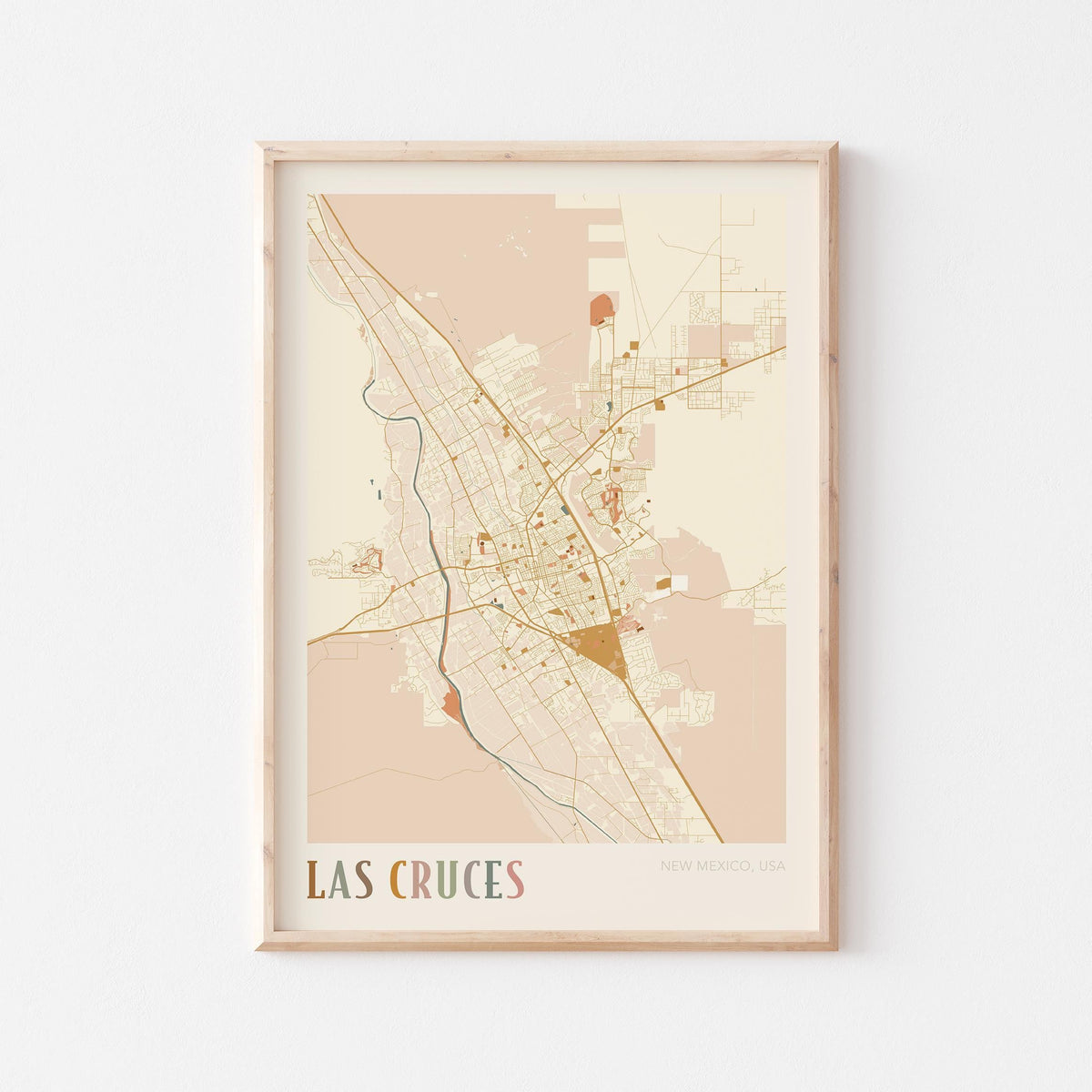 las cruces, new mexico map poster - image 1
