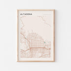 altadena, california map poster - image 1