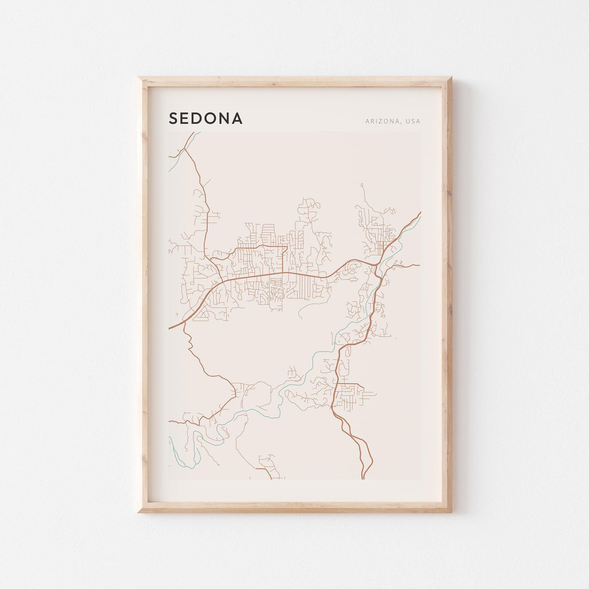 sedona, arizona map poster - image 1