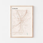 auburn, california map poster - image 1