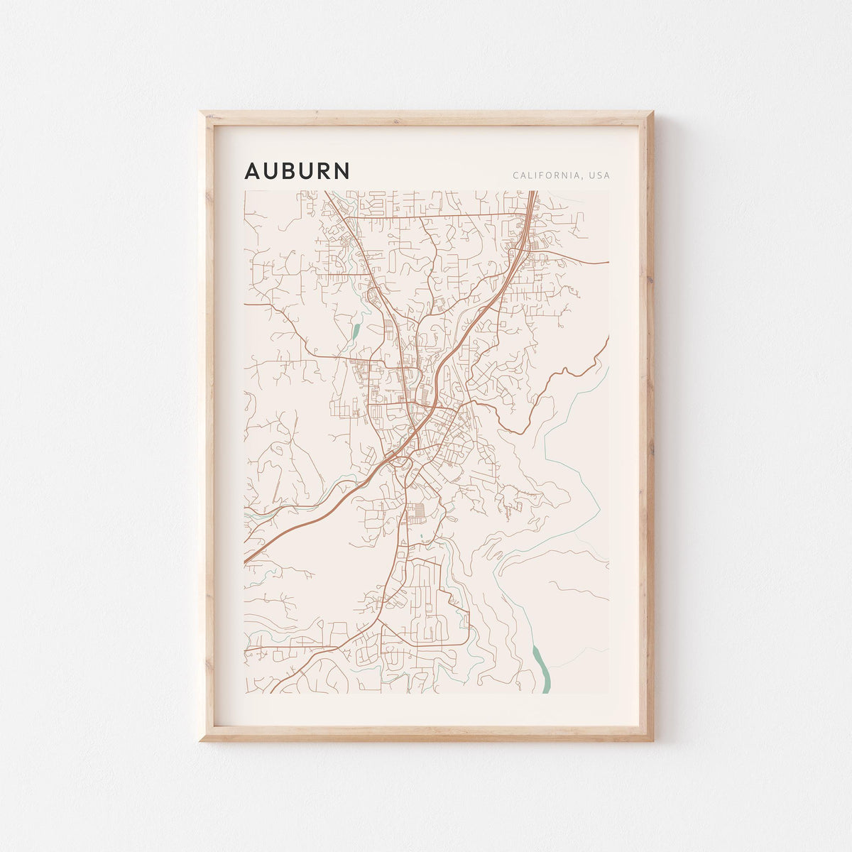 auburn, california map poster - image 1