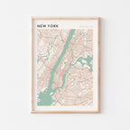 new york, new york map poster - image 1