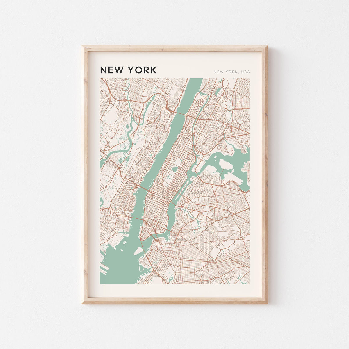 new york, new york map poster - image 1