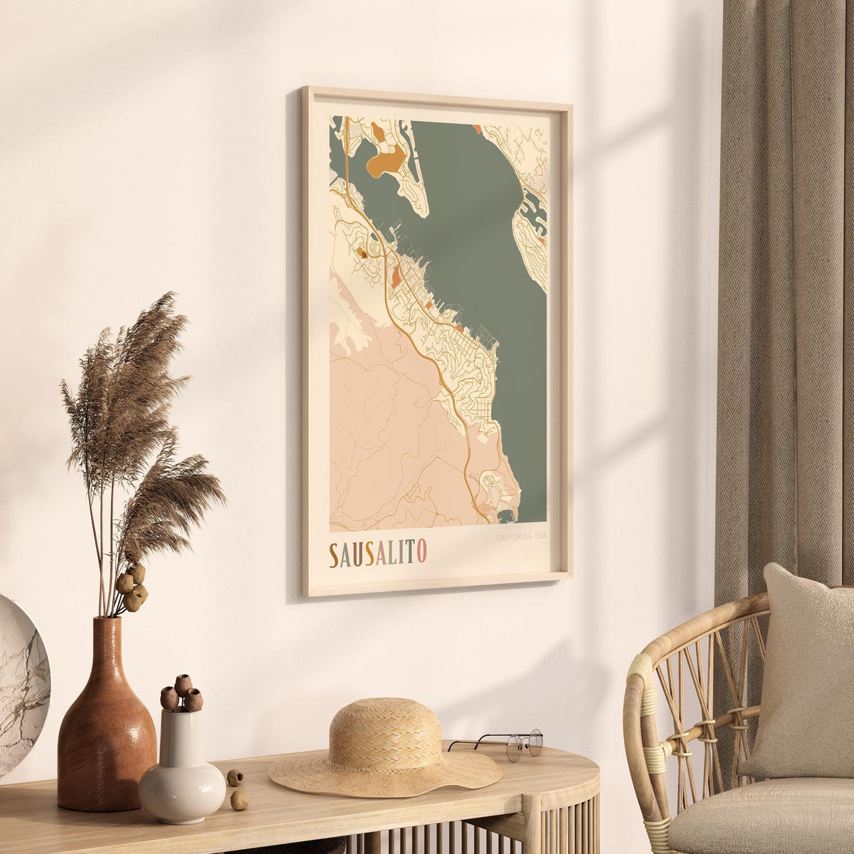 sausalito, california map poster - image 2