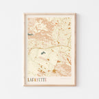 lafayette, california map poster - image 1