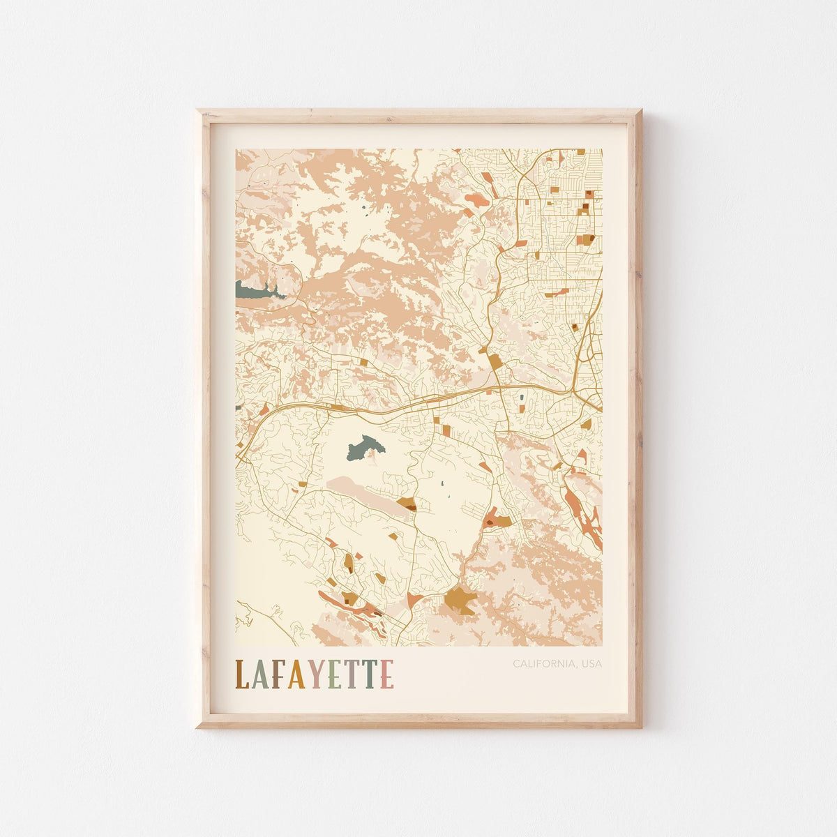lafayette, california map poster - image 1