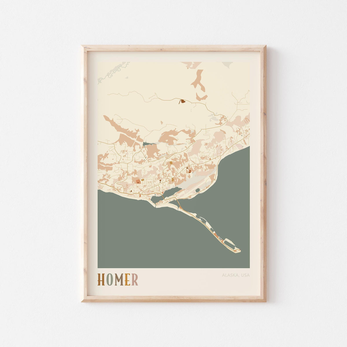 homer, alabama map poster - image 1