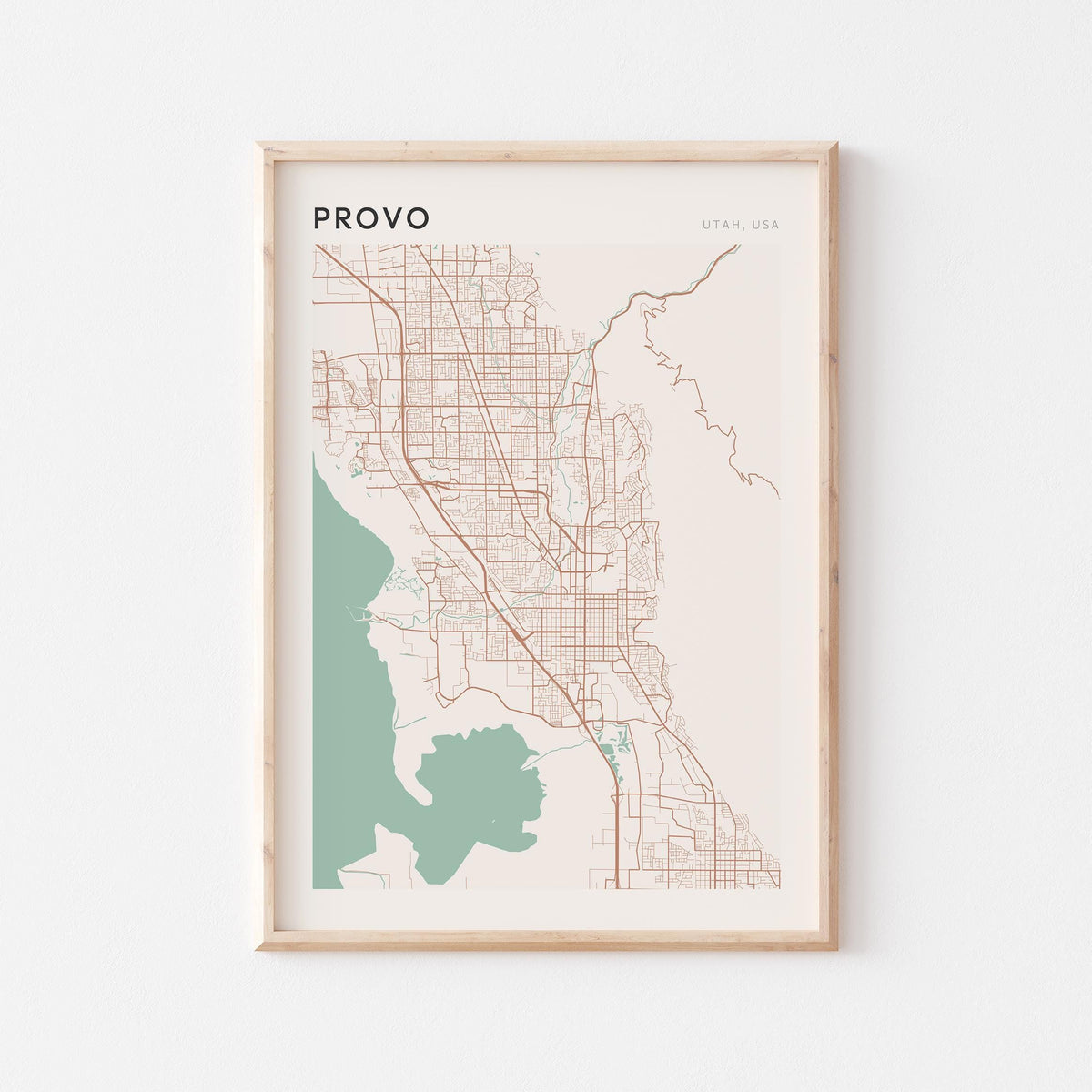 provo, utah map poster - image 1