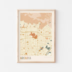 arcadia, california map poster - image 1