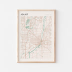 joliet, illinois map poster - image 1