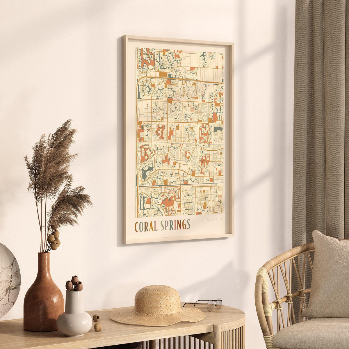 coral springs, florida map poster - image 2