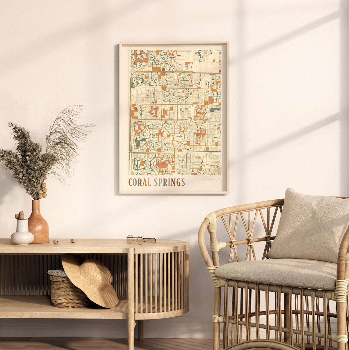 coral springs, florida map poster - image 3