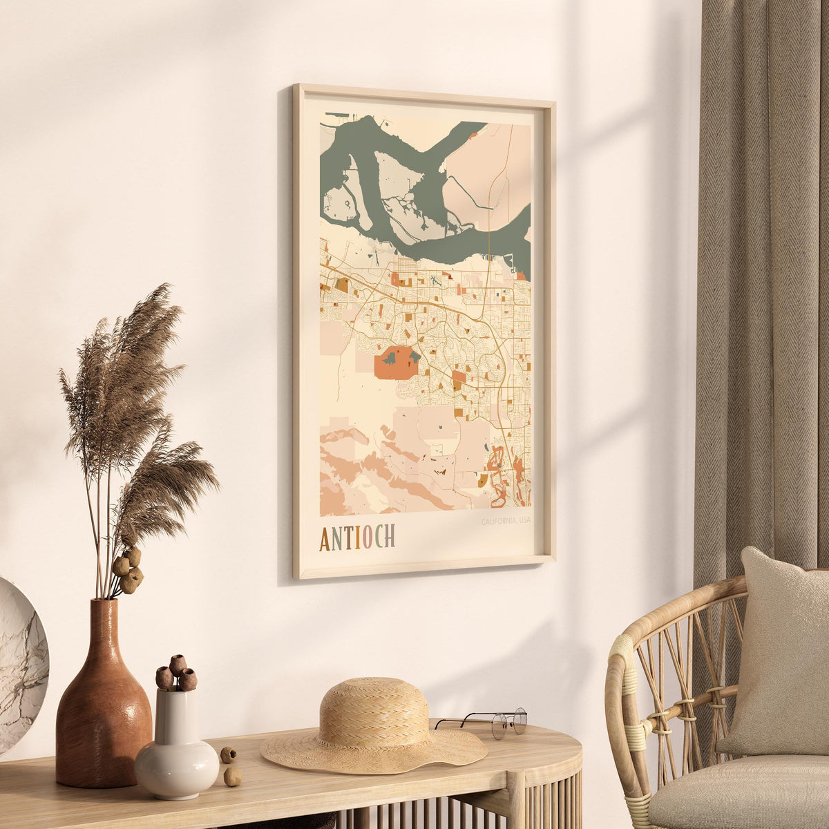 antioch, california map poster - image 2