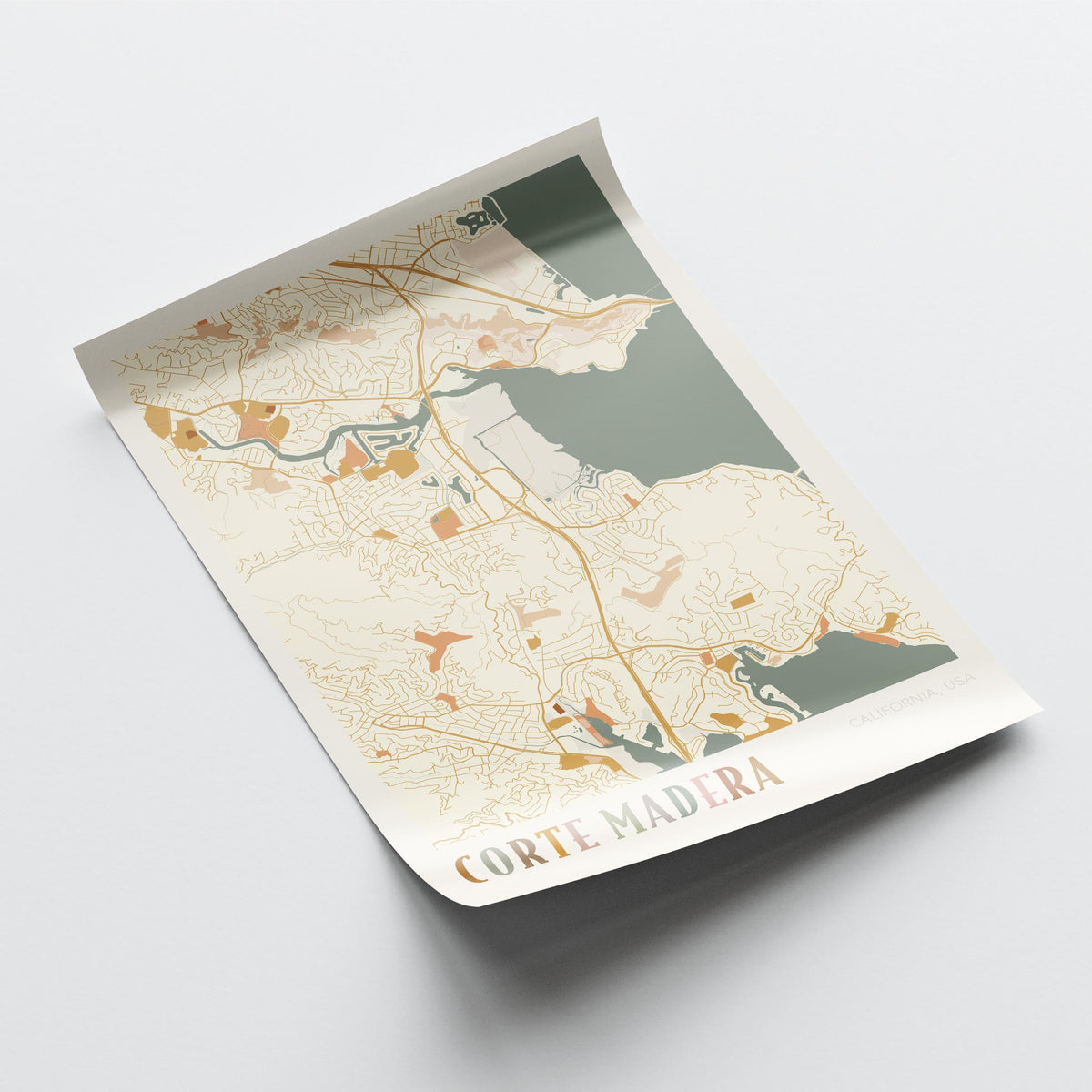 corte madera, california map poster - image 4