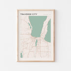 traverse city, michigan map poster - image 1
