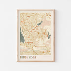 chula vista, california map poster - image 1