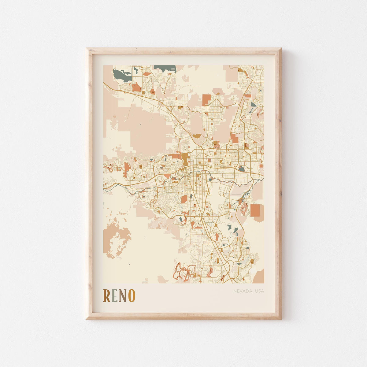reno, nevada map poster - image 1