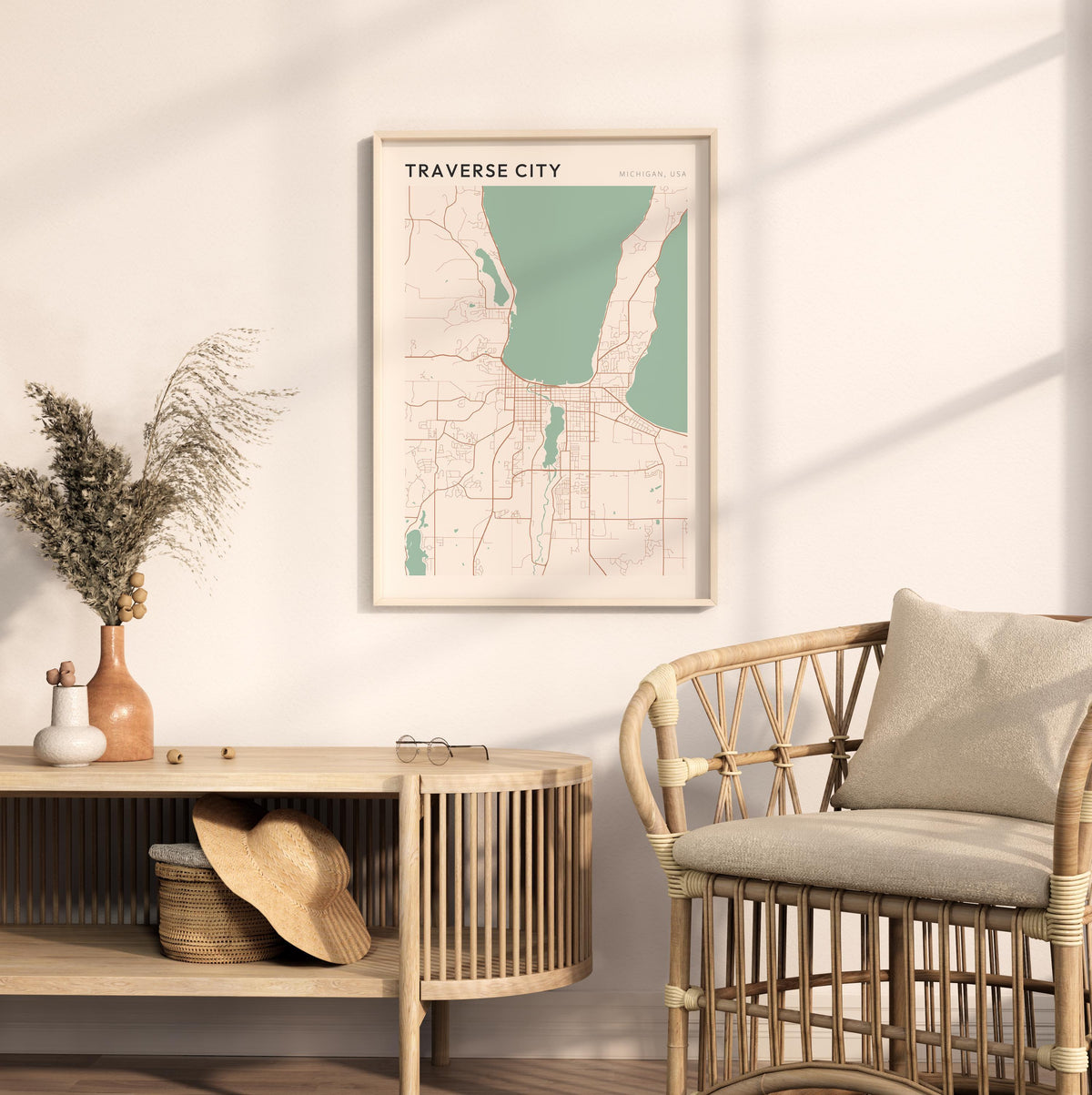 traverse city, michigan map poster - image 3