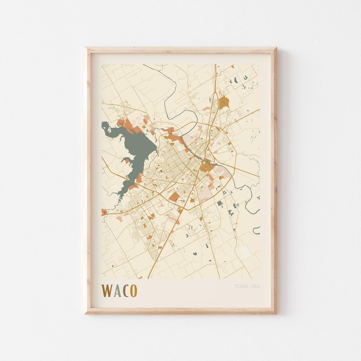 waco, texas map poster - image 1