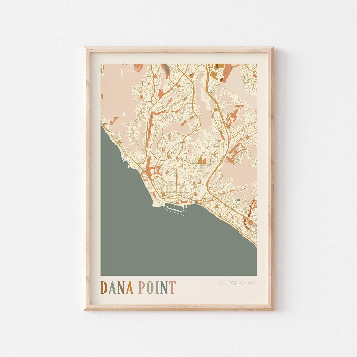 dana point, california map poster - image 1