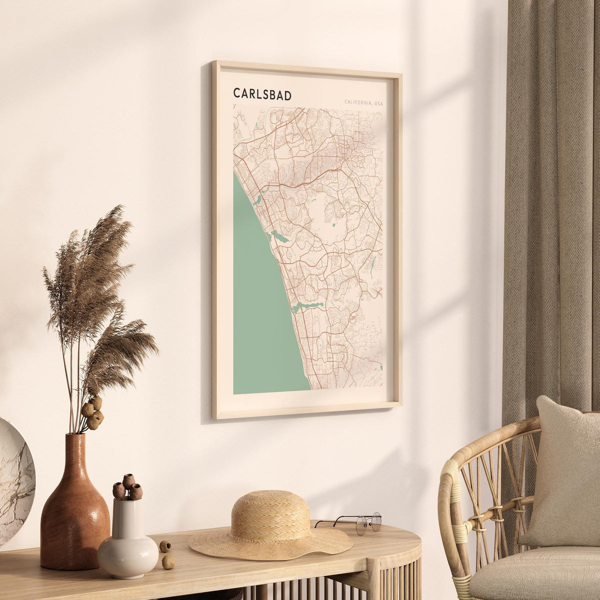 carlsbad, california map poster - image 2
