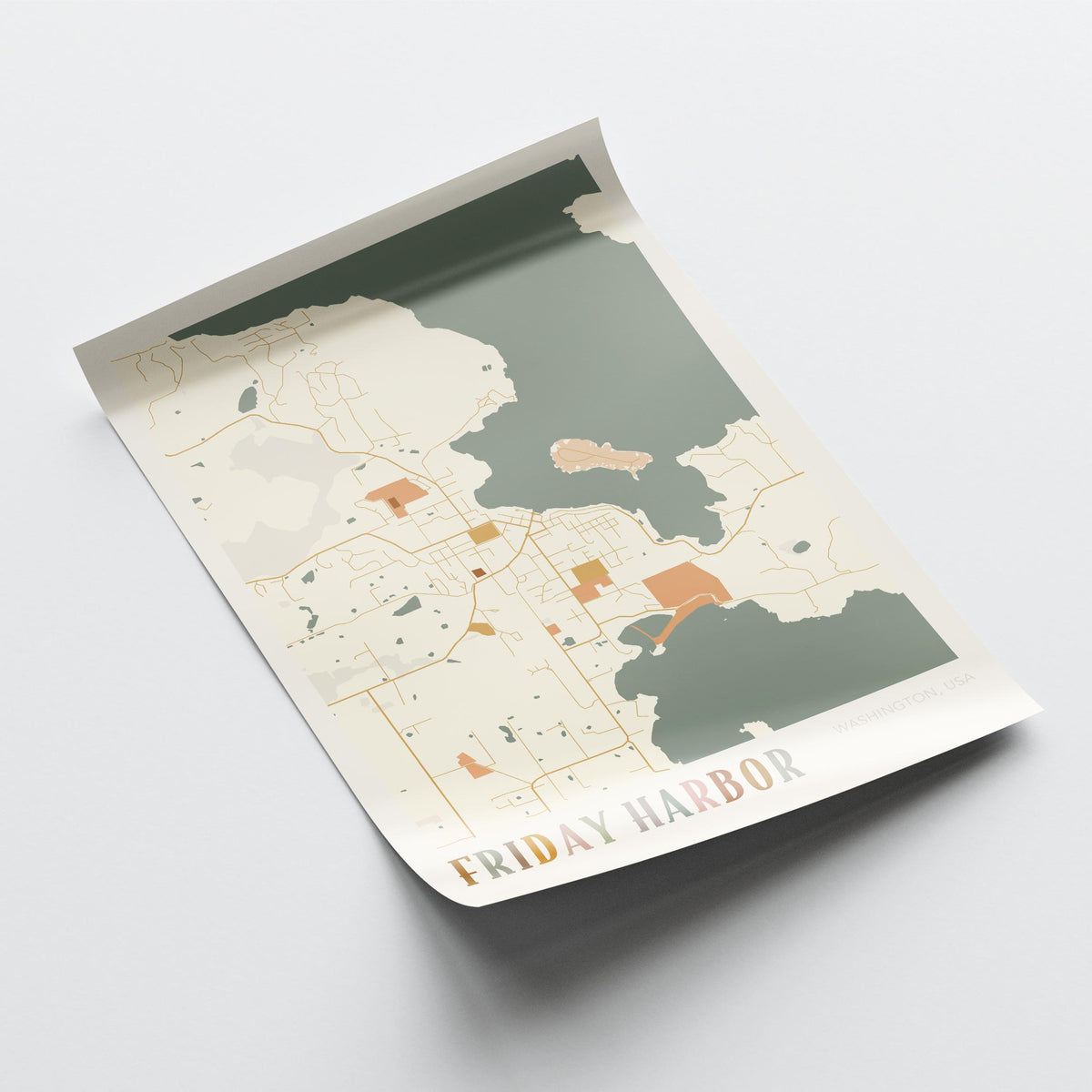 friday harbor, washington map poster - image 4
