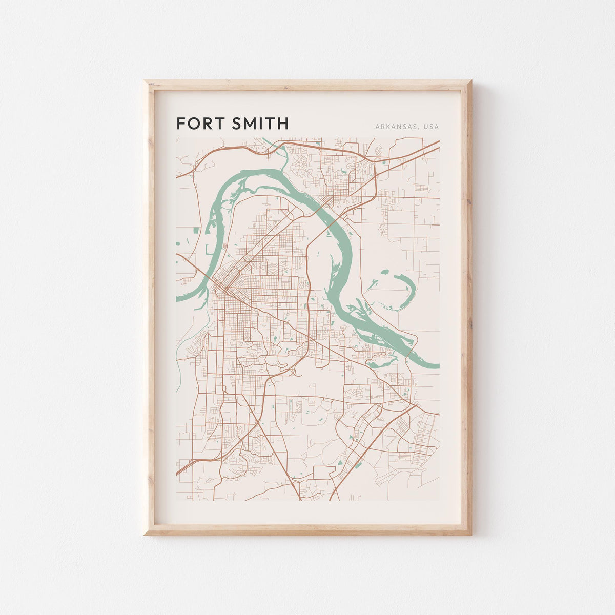 fort smith, arkansas map poster - image 1