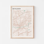 bethlehem, pennsylvania map poster - image 1