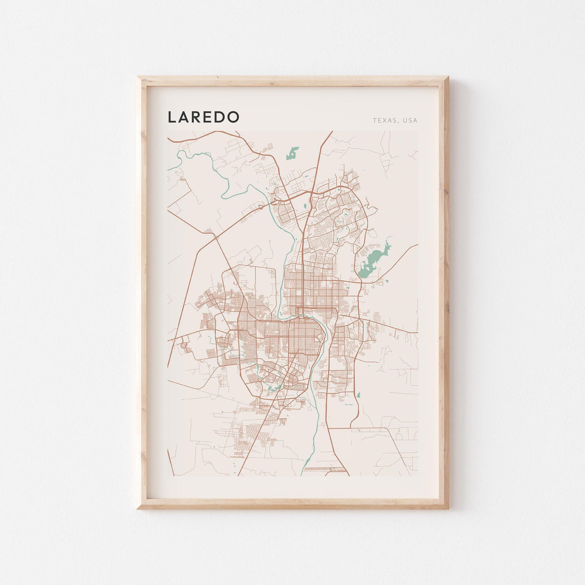 laredo, texas map poster - image 1