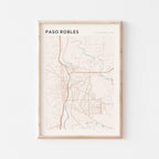 paso robles, california map poster - image 1