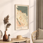 san mateo, california map poster - image 2