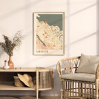 san mateo, california map poster - image 3