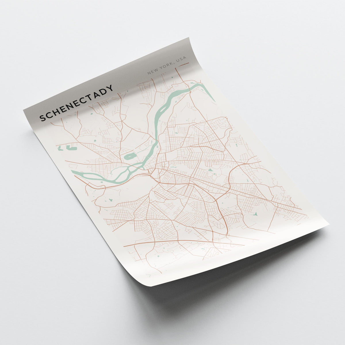 schenectady, new york map poster - image 4