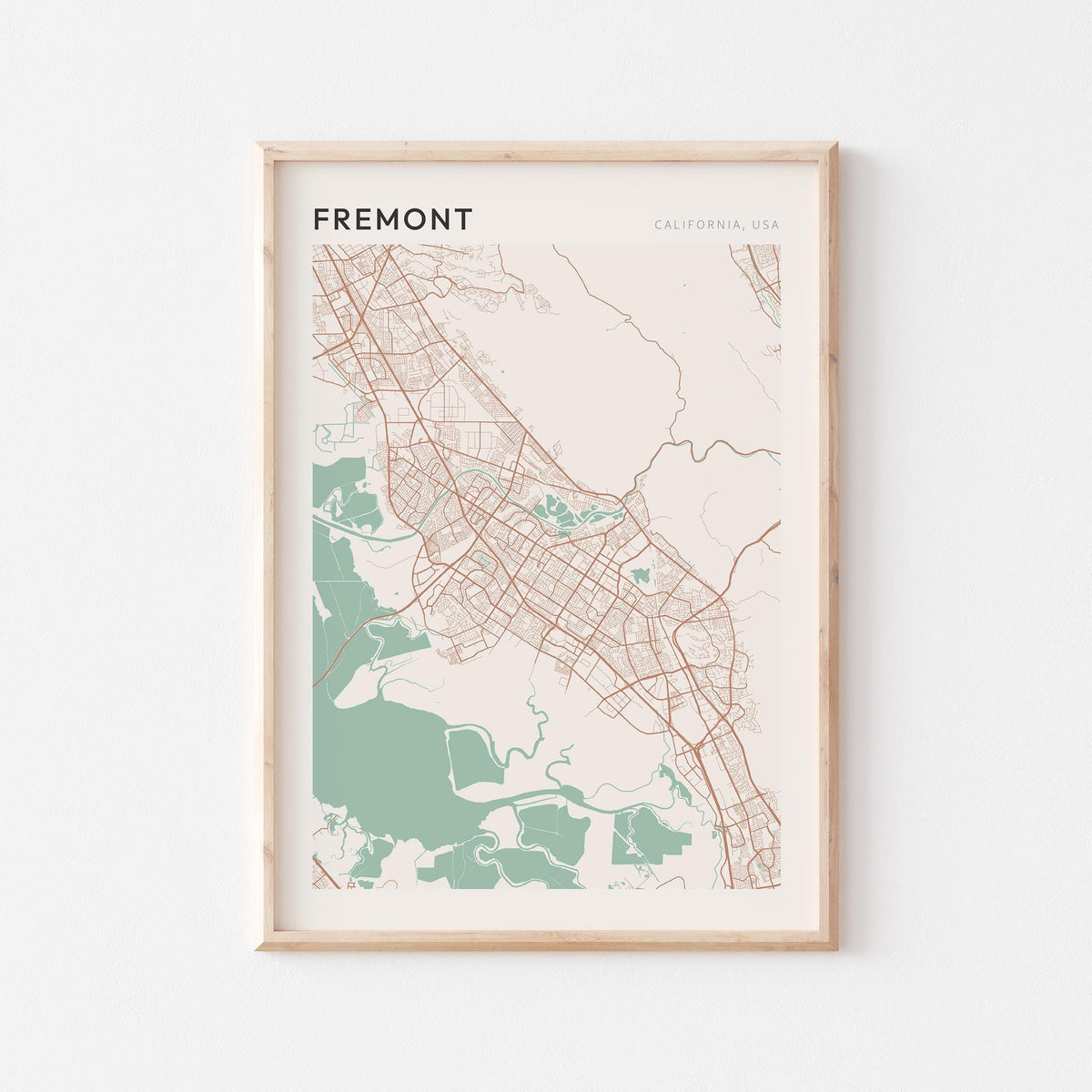 fremont, california map poster - image 1