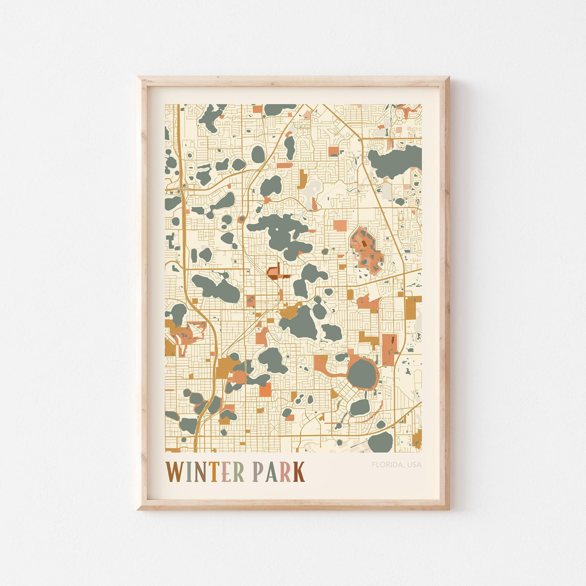 winter park, florida map poster - image 1