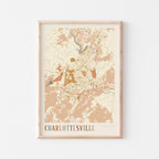 charlottesville, virginia map poster - image 1