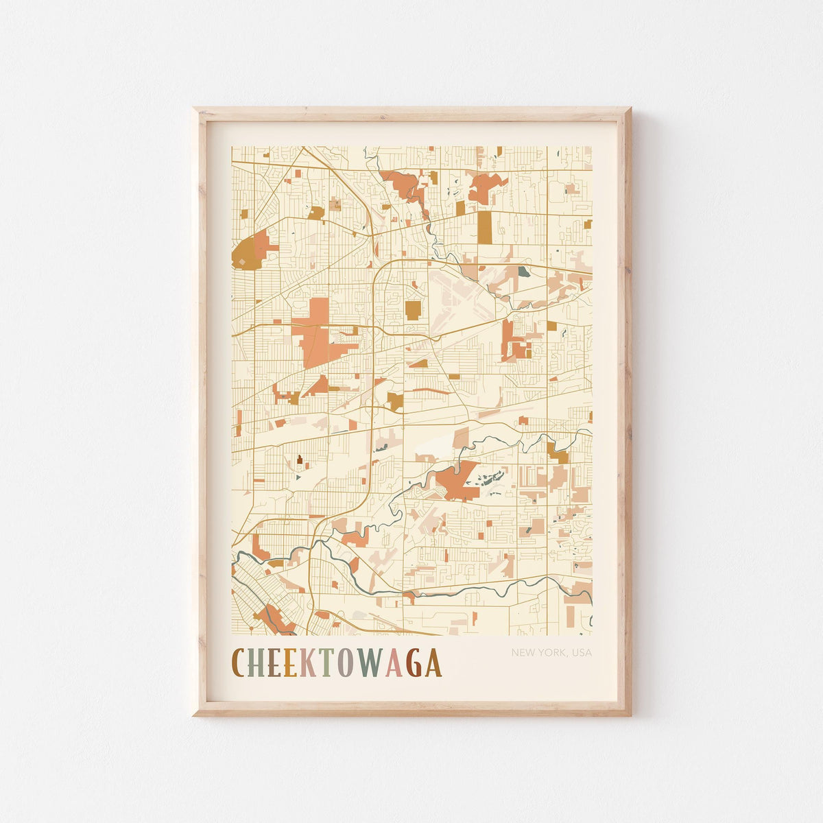 cheektowaga, new york map poster - image 1